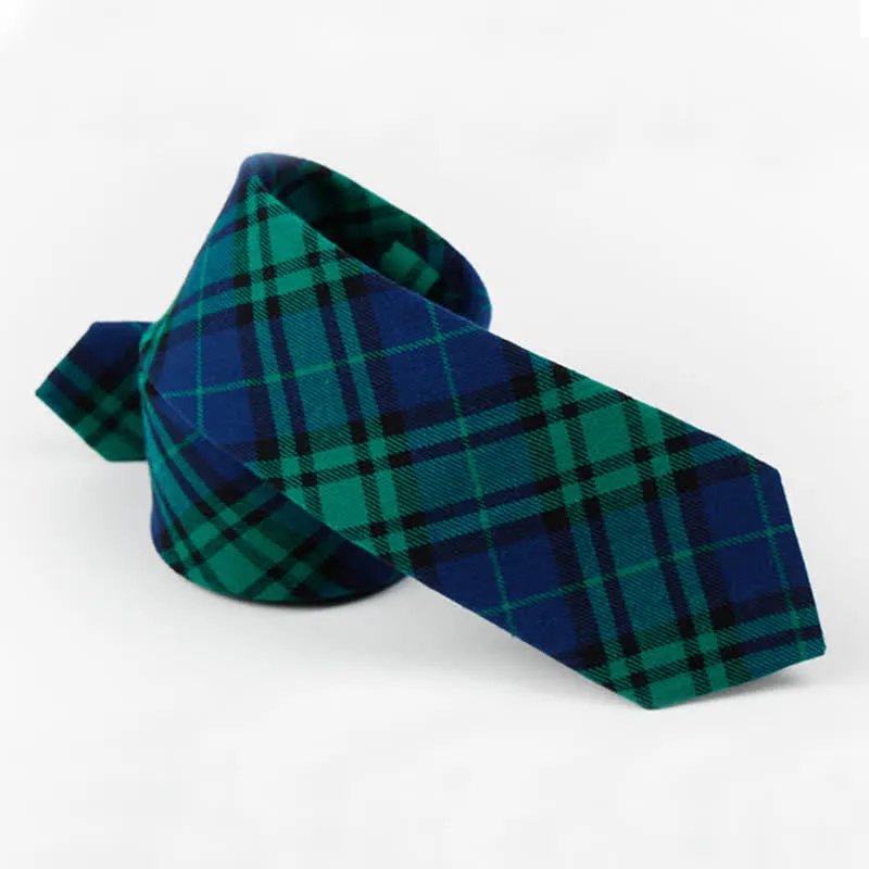 Men's Trendy Plaid Pattern Bow Tie Handkerchief Necktie sold by FloralTrip product image thumbnail 4