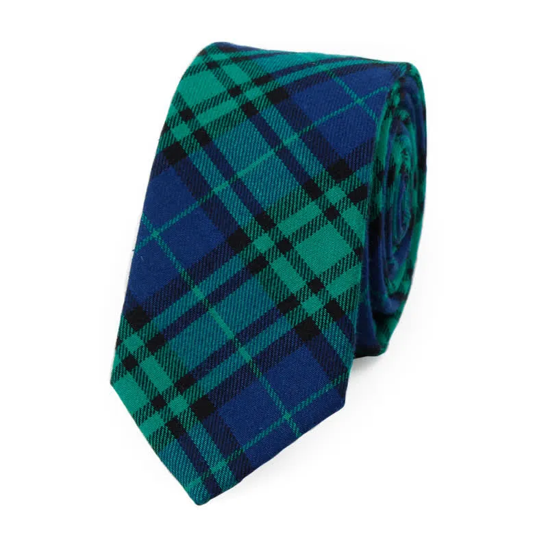 Men's Trendy Plaid Pattern Bow Tie Handkerchief Necktie sold by FloralTrip