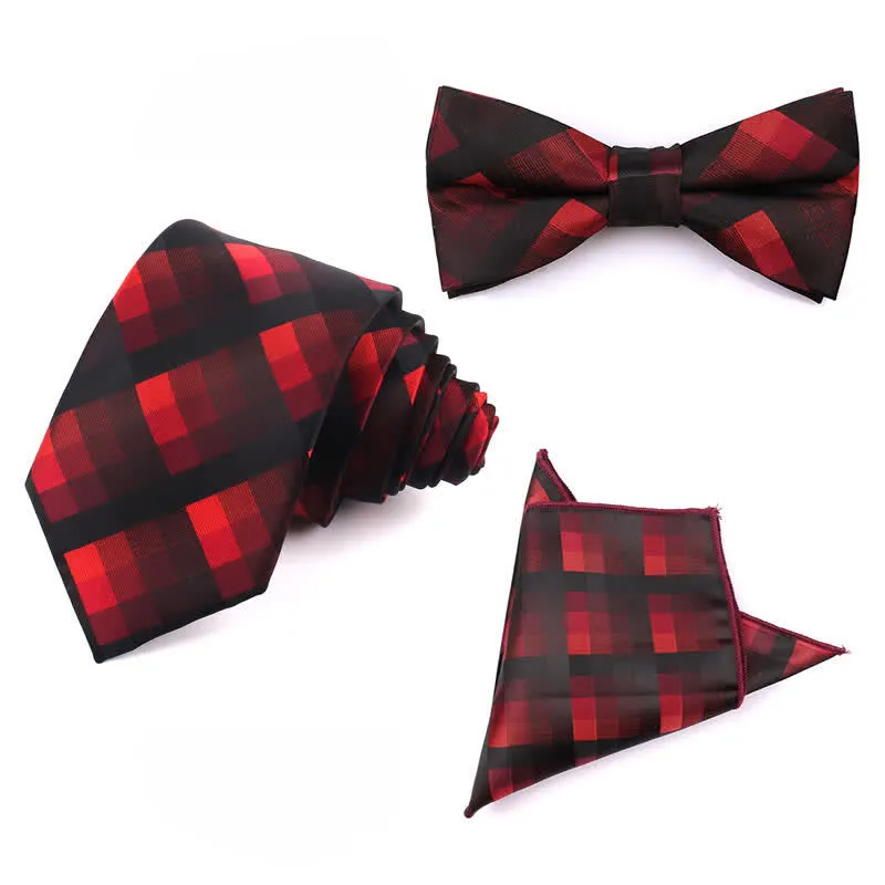 Men's Fashion Casual Modern Checked Narrow Necktie sold by FloralTrip product image thumbnail 5