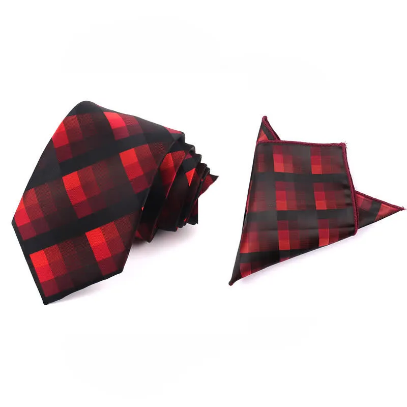 Men's Fashion Casual Modern Checked Narrow Necktie sold by FloralTrip product image thumbnail 3