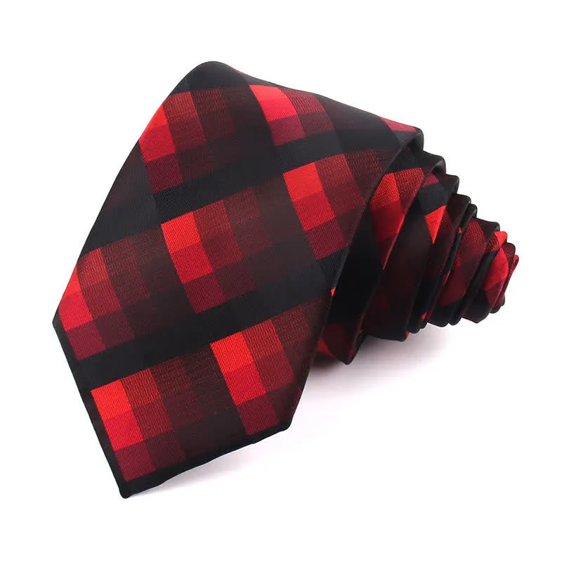 Men's Fashion Casual Modern Checked Narrow Necktie sold by FloralTrip