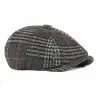 Casual Classic Plaid Octagon Cap Beret Hat sold by FloralTrip