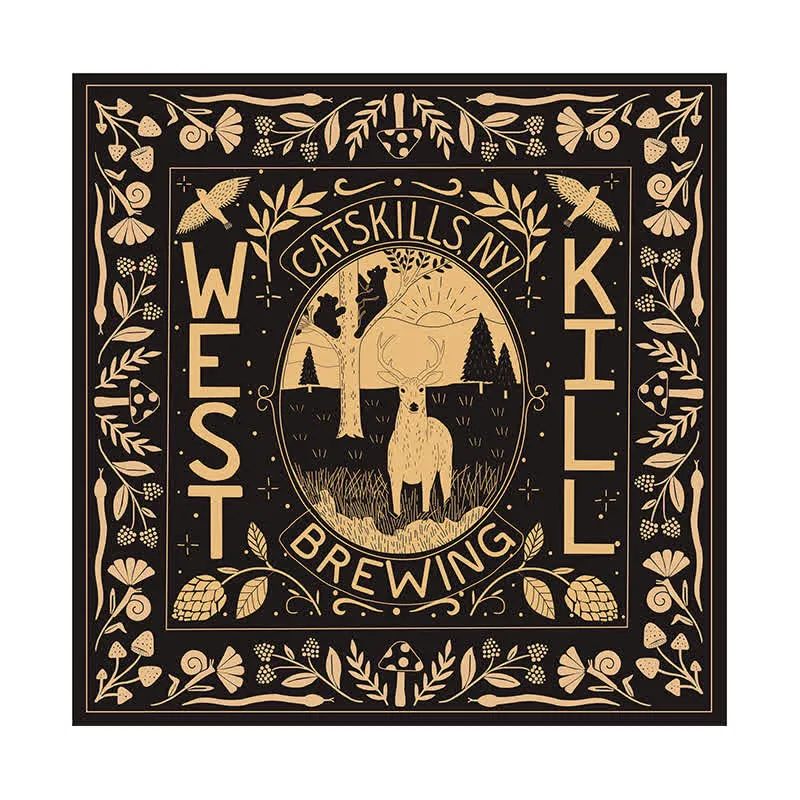 Black Hunter Deer West Kill Square Scarf sold by FloralTrip product image thumbnail 2