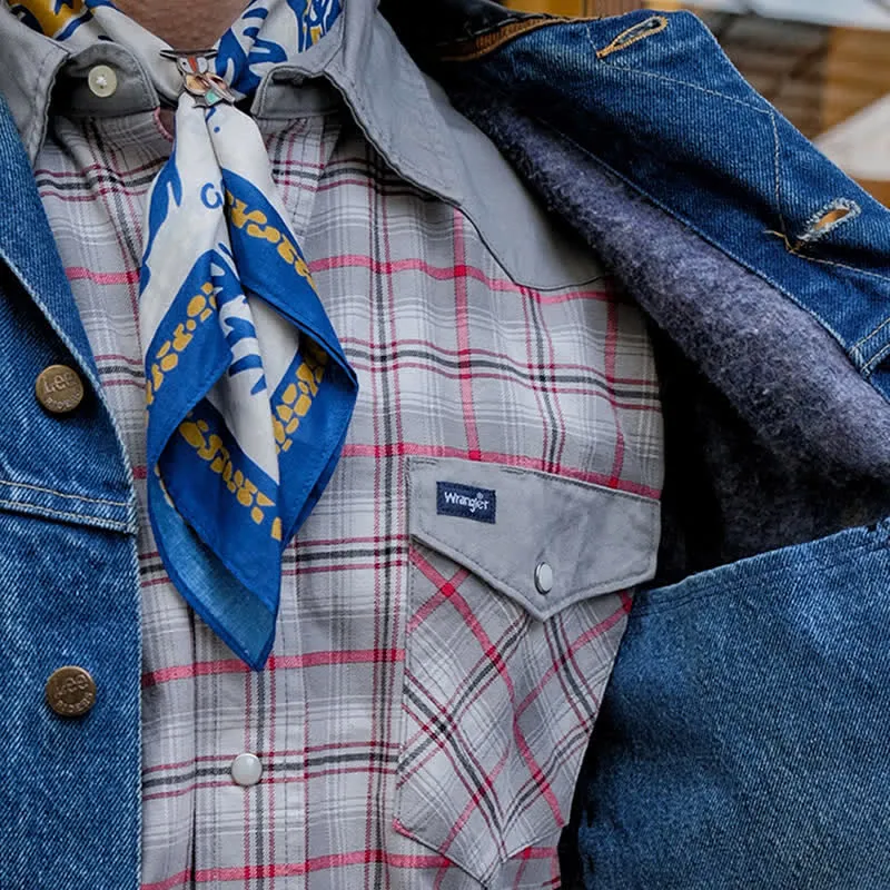 White & Blue Cowboy Campfire Square Scarf sold by FloralTrip product image thumbnail 5