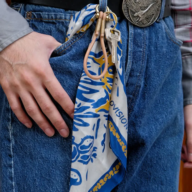 White & Blue Cowboy Campfire Square Scarf sold by FloralTrip