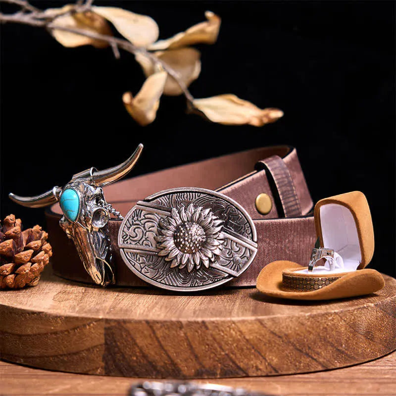 DIY Hidden Knife Belt Buckle Turquoise Bull Pendant Knife Ring Bundle Set sold by FloralTrip