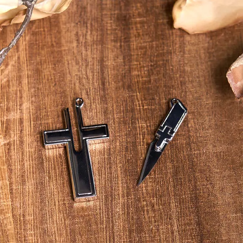 DIY Hidden Knife Belt Buckle Turquoise Bull Pendant Cross Necklace Bundle Set (PRE-SALE) sold by FloralTrip product image thumbnail 3