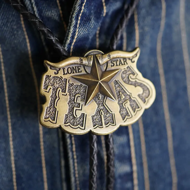 Texas Lone Star Longhorn Pendant Bolo Tie sold by FloralTrip