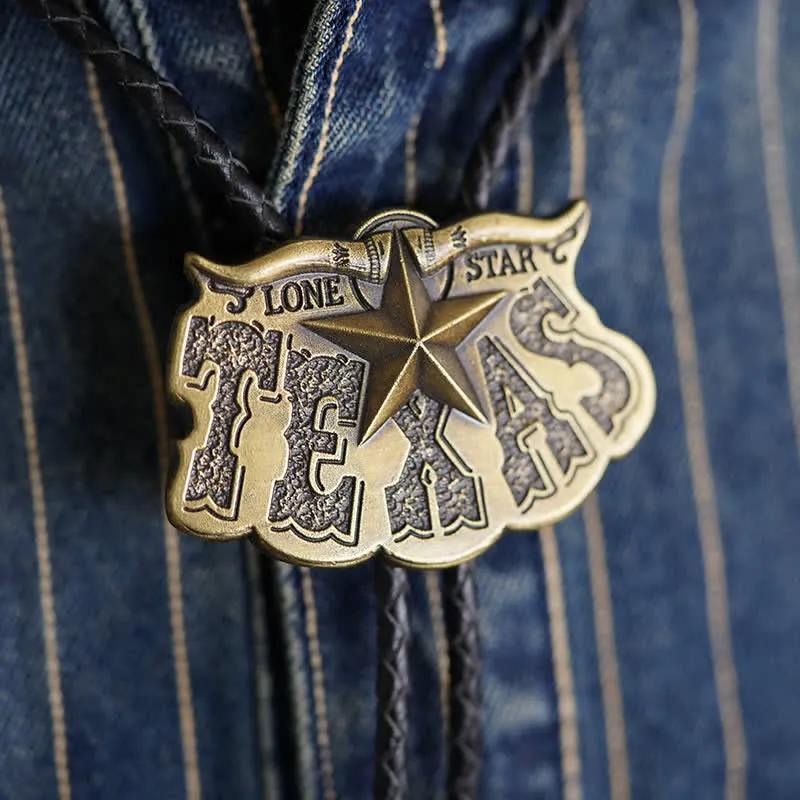 Texas Lone Star Longhorn Pendant Bolo Tie sold by FloralTrip