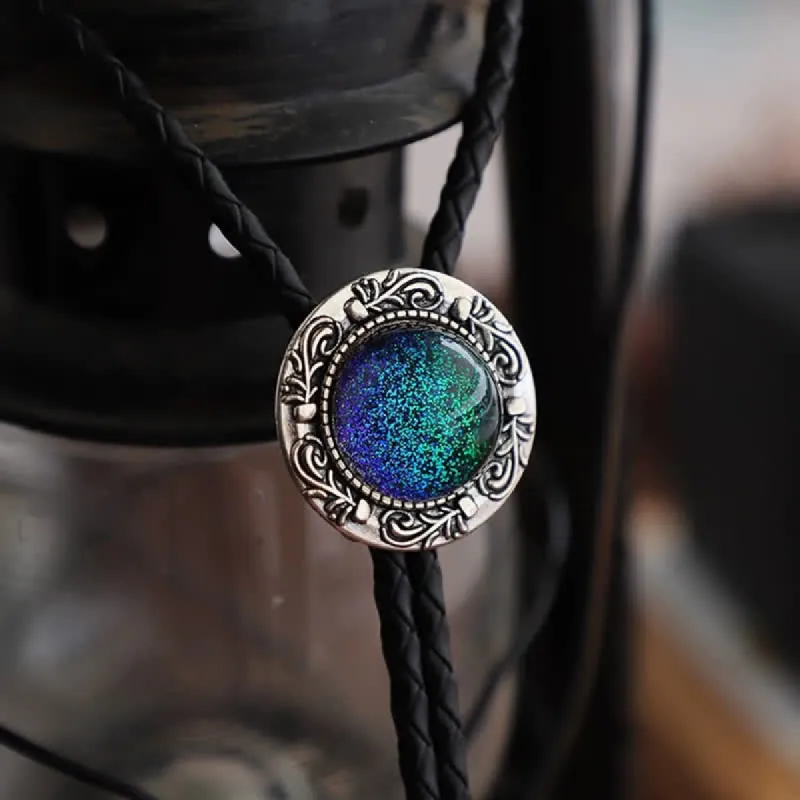 Mermaid Tears Retro Blue-Green Pendant Bolo Tie sold by FloralTrip