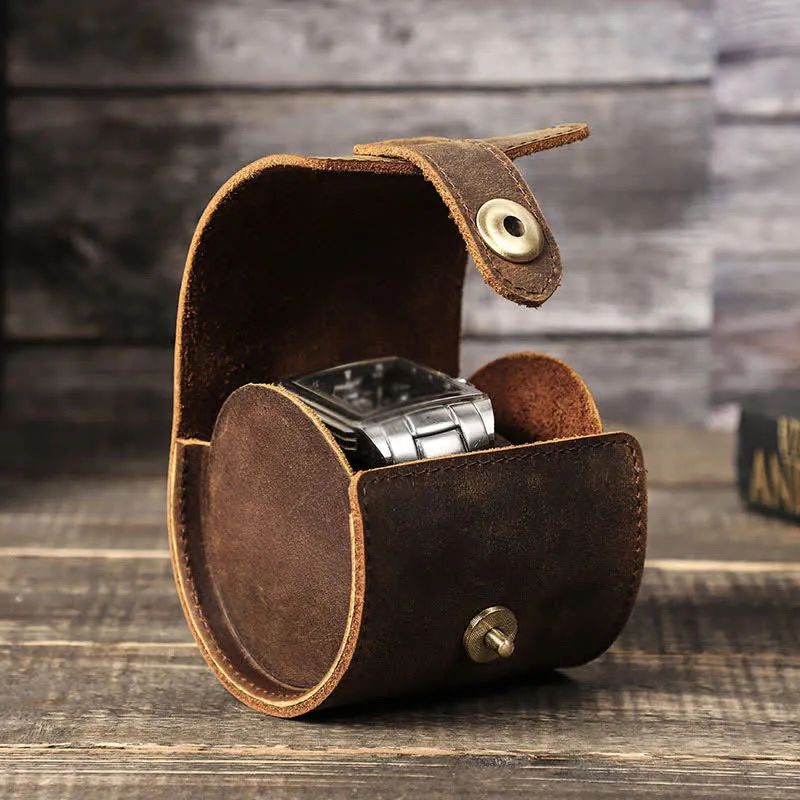 Custom Name Watch Roll Travel Leather Watch Case sold by FloralTrip product image thumbnail 3