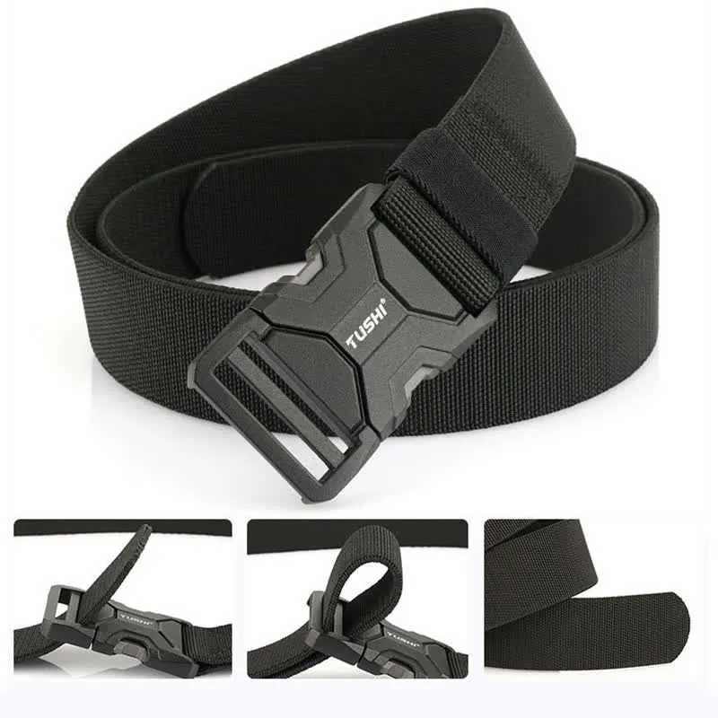 Men's Simple Quick Release Buckle Elastic Tactical Belt sold by FloralTrip product image thumbnail 3
