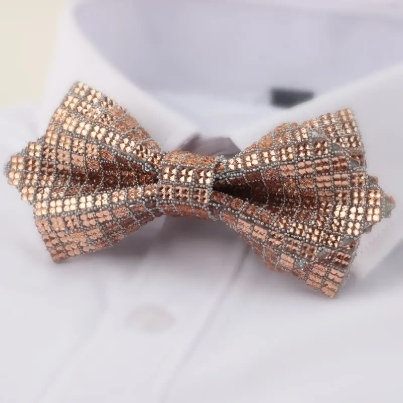 Men's Double Layered Pointed Square Rhinestone Bow Tie sold by FloralTrip
