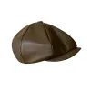 Army Green British Style Octagonal Leather Beret Hat sold by FloralTrip