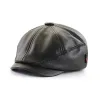 Retro Style Sewing Design Newsboy Leather Beret Hat sold by FloralTrip