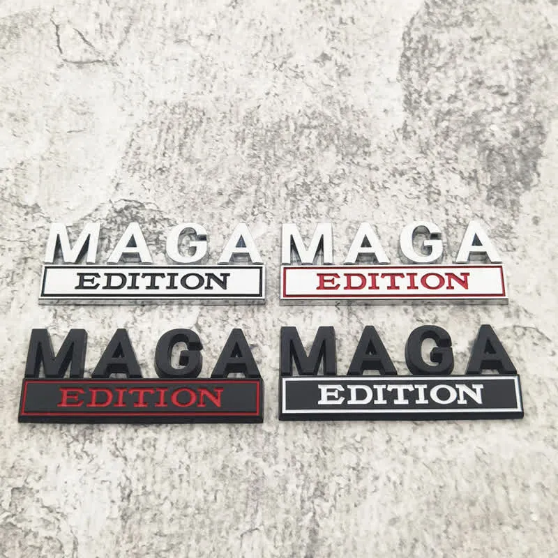 MAGA EDITION Metal Sticker Car Badge sold by FloralTrip