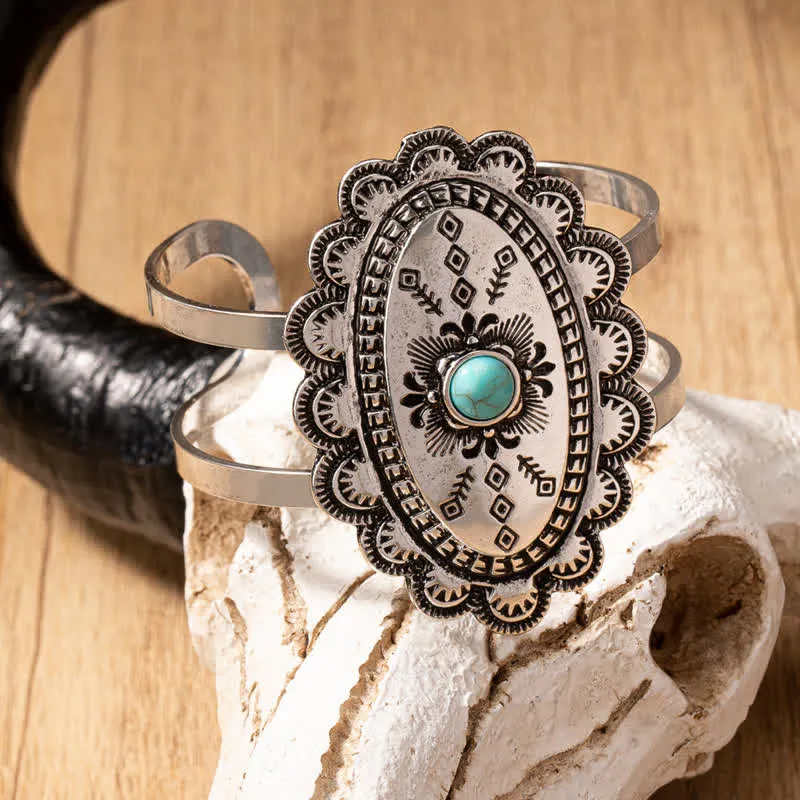 Western Cowboy Turquoise Cowgirl Bull Conch Bracelet sold by FloralTrip product image thumbnail 3