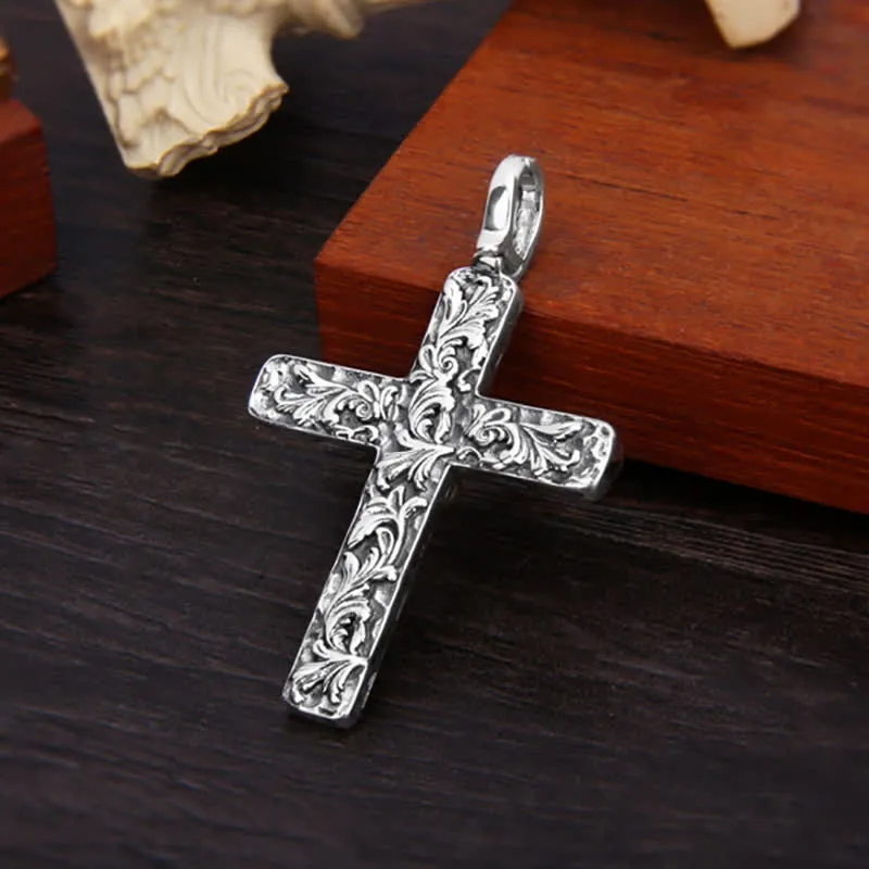 Antique Gold & Silver Eagle Cross Necklace sold by FloralTrip product image thumbnail 4