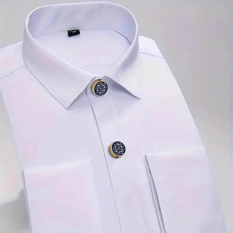 Men's 1 Pair Snap-On Blue Floral Button Covers Set Cufflinks sold by FloralTrip product image thumbnail 5