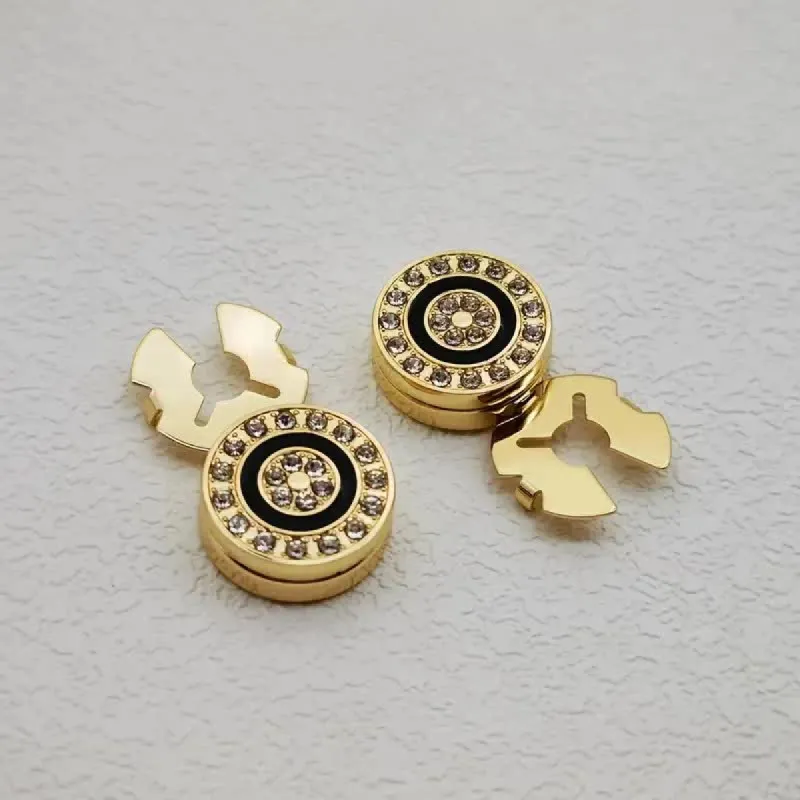 Men's 1 Pair Novelty Snap-On Elegant Button Covers Set Cufflinks sold by FloralTrip