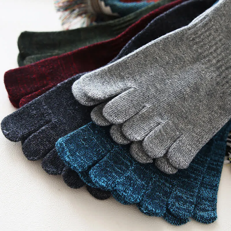 Men's Retro Style Five Fingers Ankle Cotton Socks sold by FloralTrip product image thumbnail 5