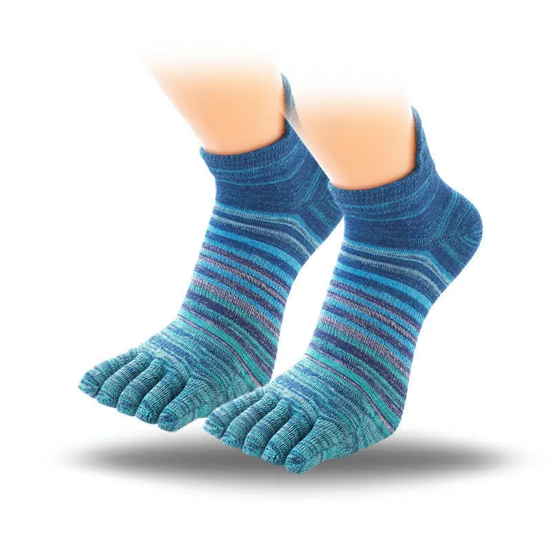 Men's Ankle Five Finger Toe Sport Casual Striped Socks sold by FloralTrip product image thumbnail 3