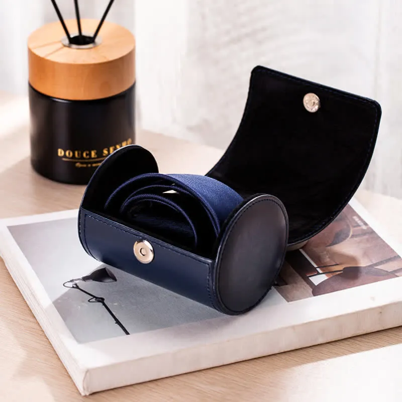 Creative Storage Box Magnetic Buckle Leather Necktie Case sold by FloralTrip