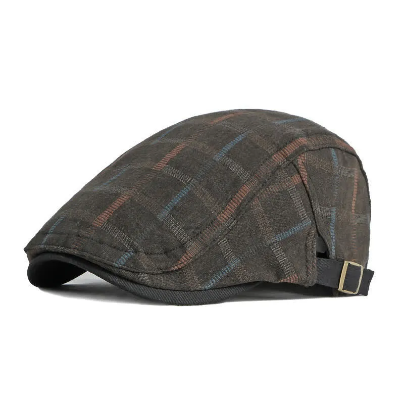 Simple Plaid Pattern Contrast Color Beret Hat sold by FloralTrip product image thumbnail 3