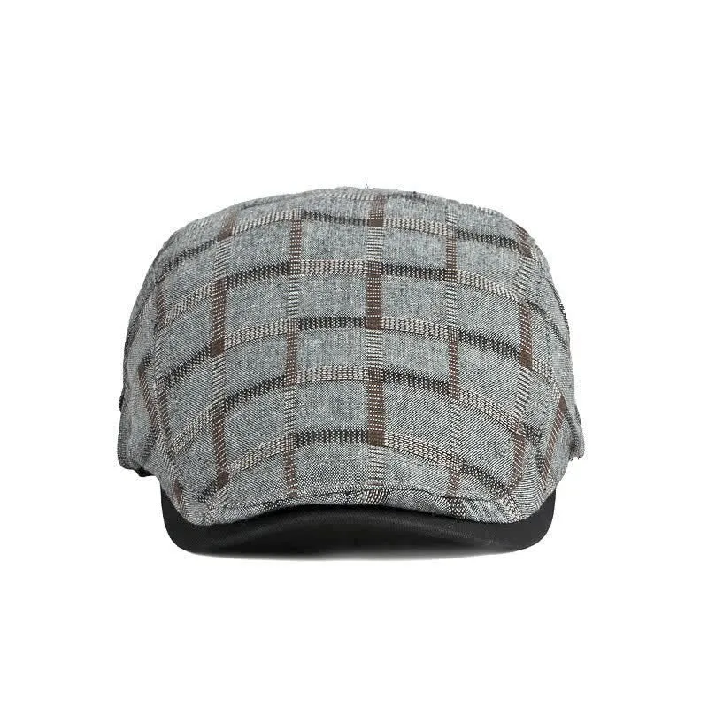 Simple Plaid Pattern Contrast Color Beret Hat sold by FloralTrip product image thumbnail 2
