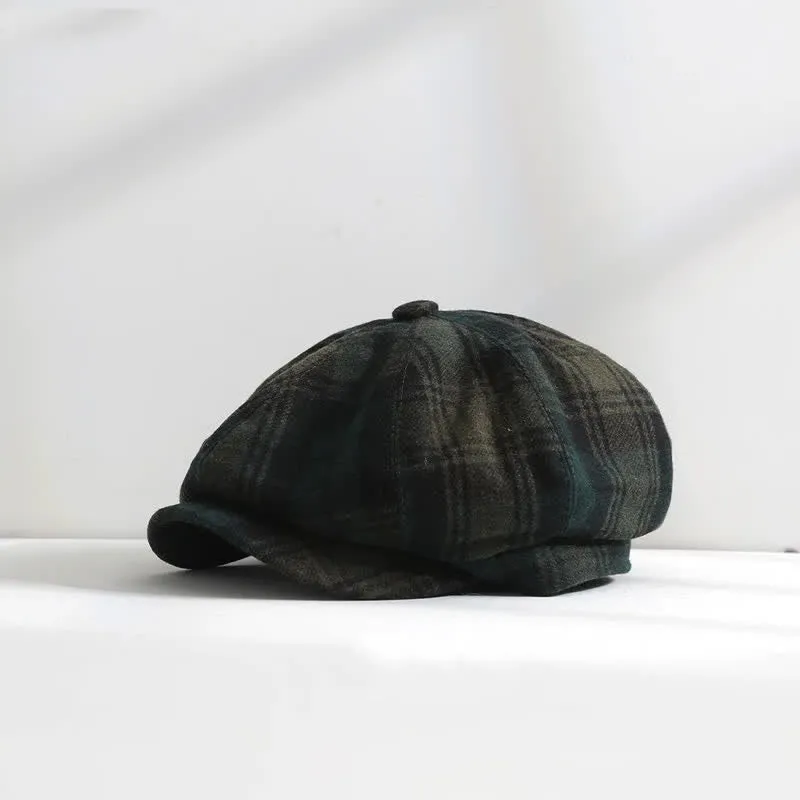 Classical Plaid Artist Painter Octagon Beret Hat sold by FloralTrip product image thumbnail 5