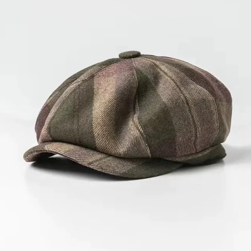 Classical Plaid Artist Painter Octagon Beret Hat sold by FloralTrip product image thumbnail 2