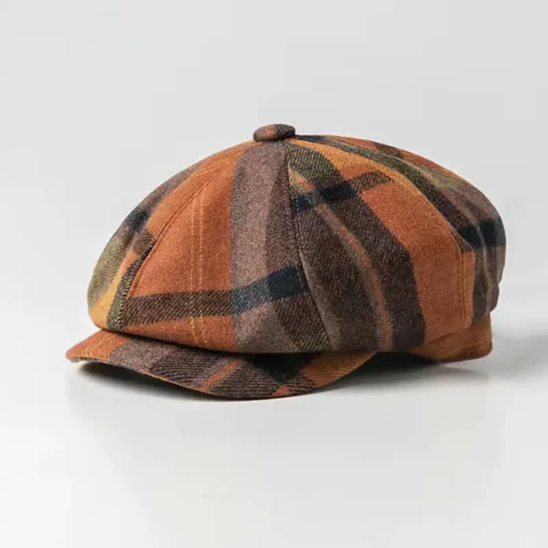 Classical Plaid Artist Painter Octagon Beret Hat sold by FloralTrip product image thumbnail 3
