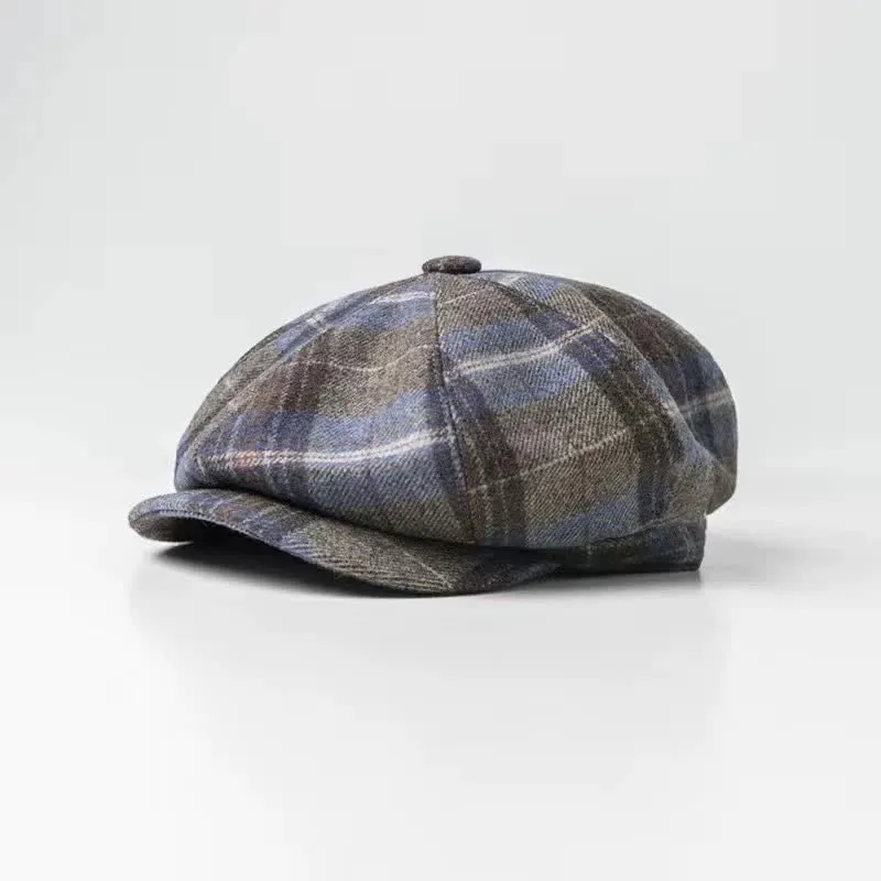 Classical Plaid Artist Painter Octagon Beret Hat sold by FloralTrip product image thumbnail 4