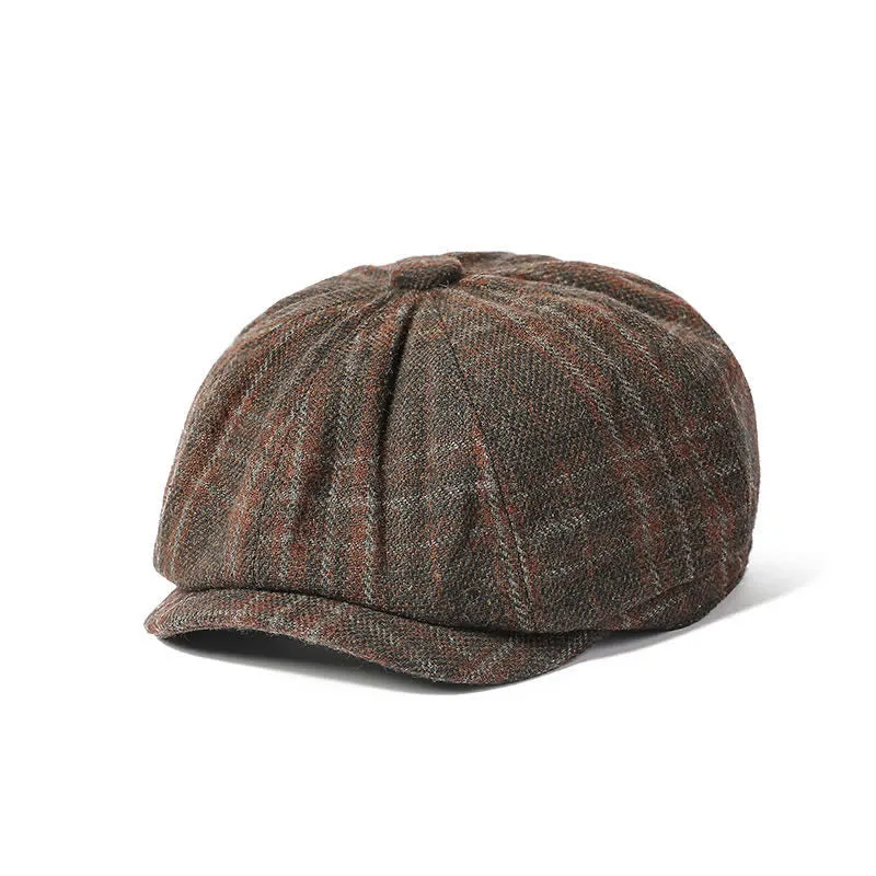Vintage Plaid Cowboy Gentlemen Octagonal Beret Hat sold by FloralTrip product image thumbnail 3