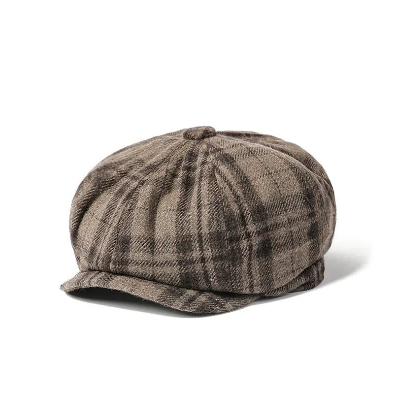 Vintage Plaid Cowboy Gentlemen Octagonal Beret Hat sold by FloralTrip