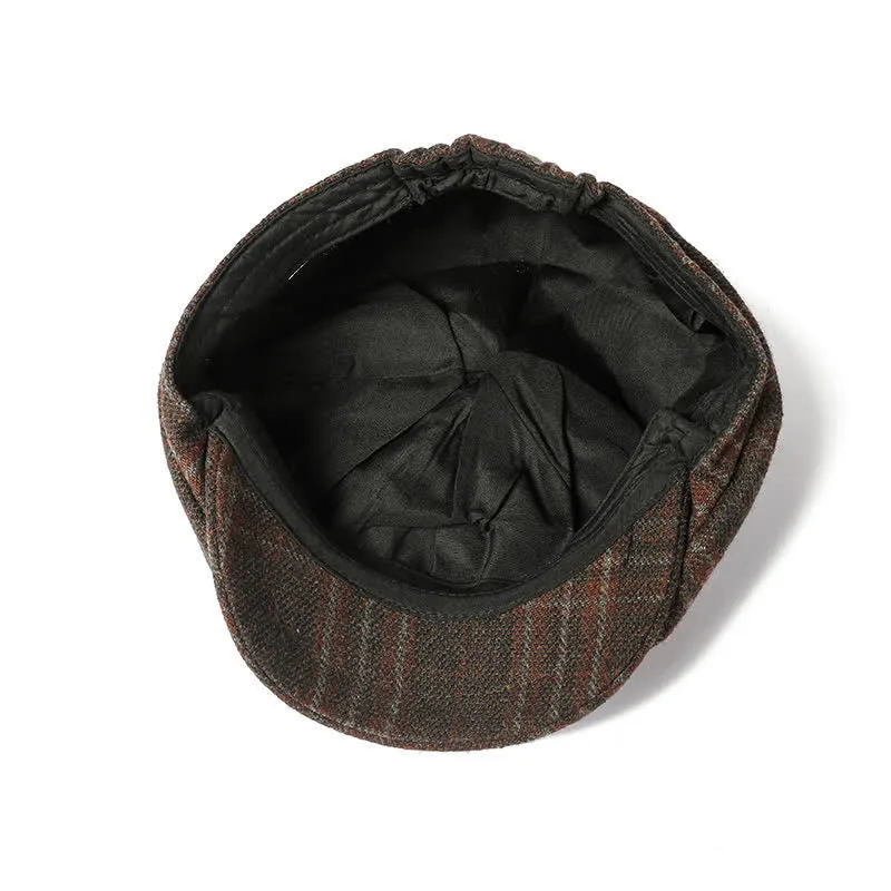 Vintage Plaid Cowboy Gentlemen Octagonal Beret Hat sold by FloralTrip product image thumbnail 2