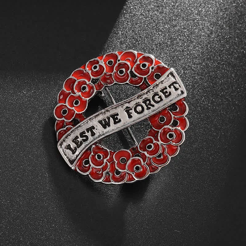 Poppy Corsage Wreath Lest We Forget Brooch sold by FloralTrip product image thumbnail 5