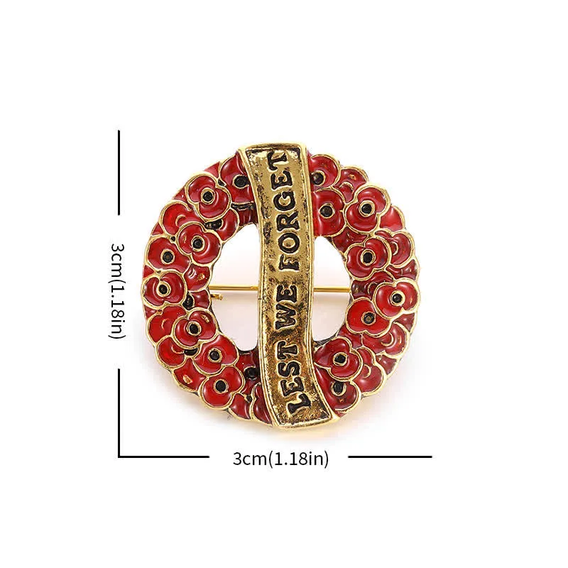 Poppy Corsage Wreath Lest We Forget Brooch sold by FloralTrip product image thumbnail 4