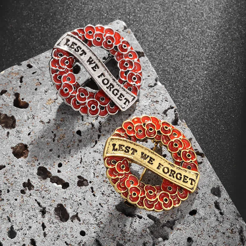 Poppy Corsage Wreath Lest We Forget Brooch sold by FloralTrip product image thumbnail 2