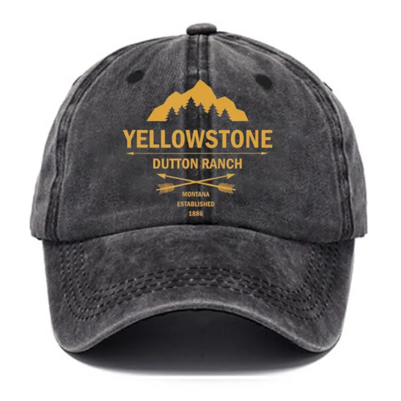 Dutton Ranch Yellowstone Washed Cotton Baseball Cap sold by FloralTrip
