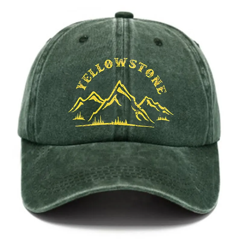 Moutain Pattern Yellowstone Washed Cotton Baseball Cap sold by FloralTrip product image thumbnail 4
