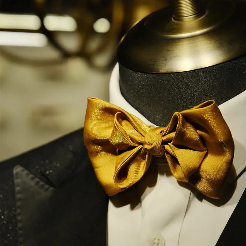 Men's Golden Life Unique Shaped Oversized Pointed Bow Tie sold by FloralTrip product image thumbnail 4