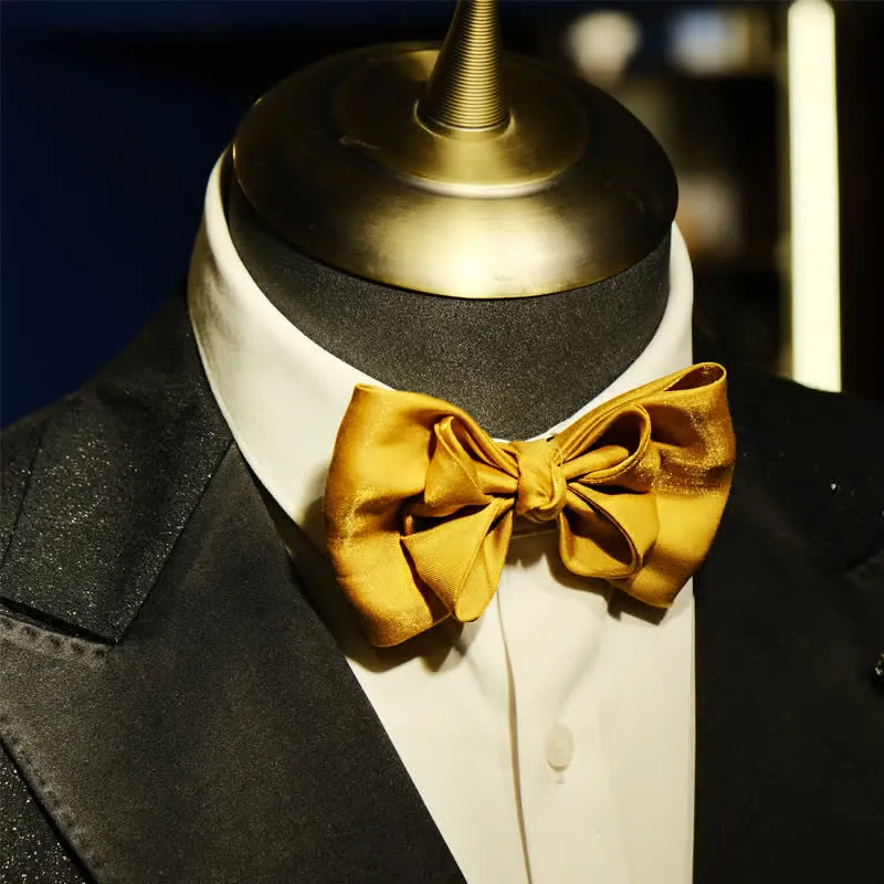 Men's Golden Life Unique Shaped Oversized Pointed Bow Tie sold by FloralTrip product image thumbnail 5