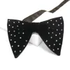 Men's Scattered Rhinestone Velvet Oversized Pointed Bow Tie sold by FloralTrip
