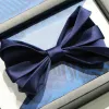 Men's Navy Blue Unique Shaped Wedding Bow Tie sold by FloralTrip