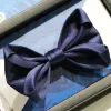 Men's Navy Blue Unique Shaped Wedding Bow Tie sold by FloralTrip