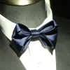 Men's Navy Blue Unique Shaped Wedding Bow Tie sold by FloralTrip