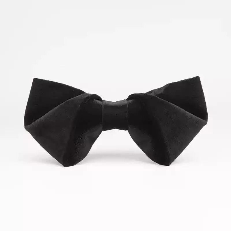 Men's Noble Black Velvet Double Layered Bow Tie sold by FloralTrip product image thumbnail 5