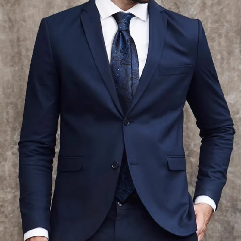 Men's Dark Blue & Black Shade Paisley Pure Silk Necktie sold by FloralTrip product image thumbnail 3