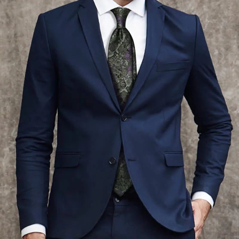 Men's Purple & Gray Delicate Abstract Pattern Pure Silk Necktie sold by FloralTrip product image thumbnail 3